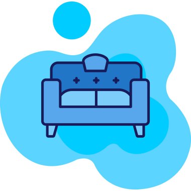 kanepe mobilya ev ikonu doldurulmuş dış hat tarzı