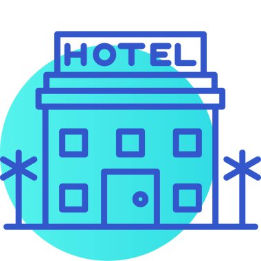 Vektör olarak otel simgesi