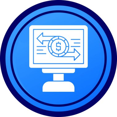 Bir bilgisayar simgesinin vektör illüstrasyonu