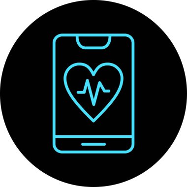 vektör mobil kalp ico