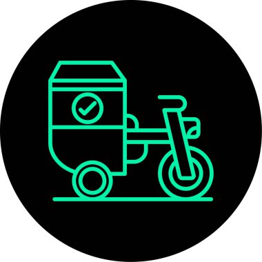 Benzersiz dağıtım servis vektör simgesi