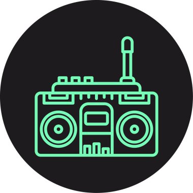 vektör müzik simgesi, vektör illüstrasyonu