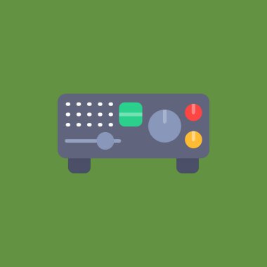 Elektrik vektör simgesi. Düz vektör logosu. Web ve mobil için elektrik simgesi.