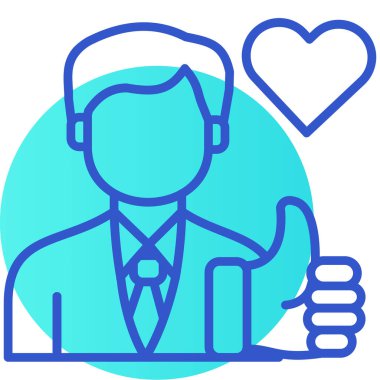 İş adamı avatar simgesi, vektör illüstrasyonu basit tasarım