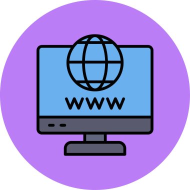 websitesi simgesi vektör illüstrasyonu