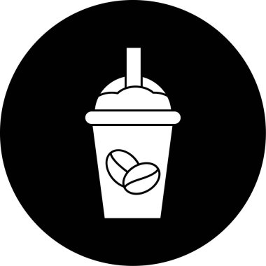 Kalp ikonlu bir fincan kahvenin vektör çizimi