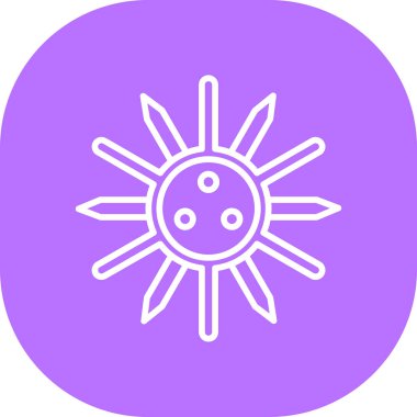 Vektör güneş simgesi illüstrasyonu