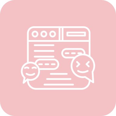 Sohbet simgesi vektör illüstrasyonu