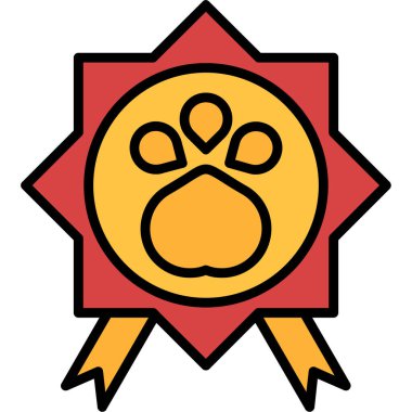 hayvan hayvan hayvan hayvan ikonu, renk vektör illüstrasyonu