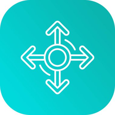 Eşsiz Pusula Vektör Satırı Simgesi