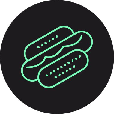 Benzersiz sandviç vektör simgesi