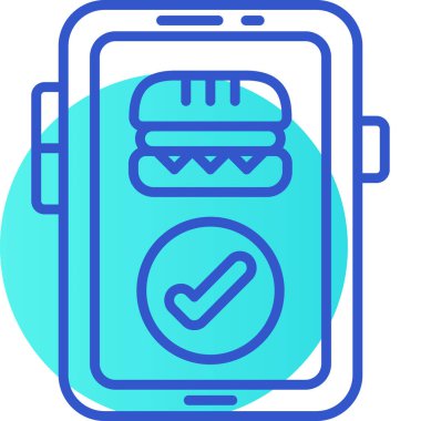 Yemek. Web simgesi basit illüstrasyon