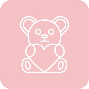 Ayı. Web simgesi basit illüstrasyon