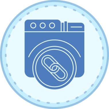 Çamaşır makinesi. Basit resimleme