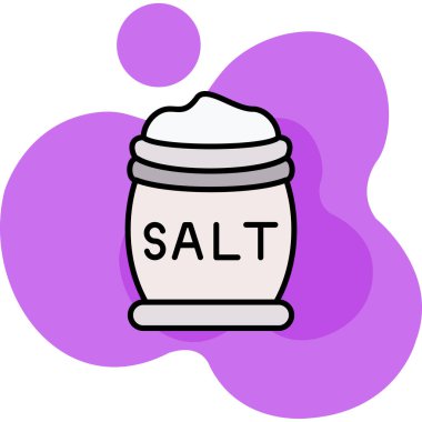 Tuz. Web simgesi basit illüstrasyon