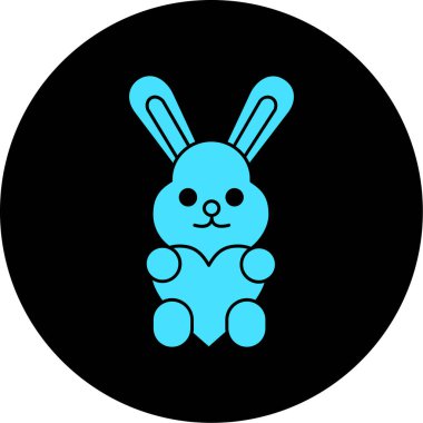 Şirin bir tavşanın vektör çizimi