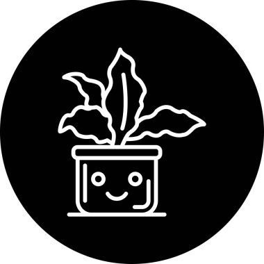 Bitki simgesinin vektör illüstrasyonu