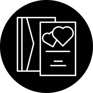 Kalp ikonu vektör illüstrasyonu