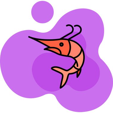 balık simgesi vektör illüstrasyonu