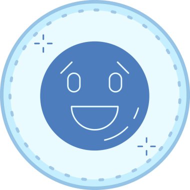 Gülümse. Web simgesi basit illüstrasyon