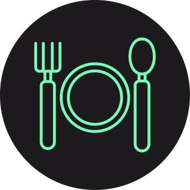 Çatal bıçak. Web simgesi basit illüstrasyon