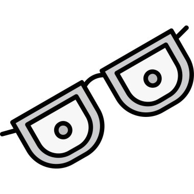 Gözlük. Web simgesi basit illüstrasyon