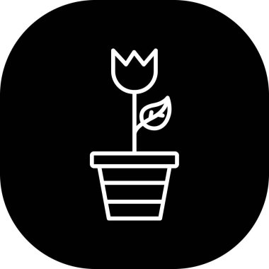 vektör çiçek saksısı ico