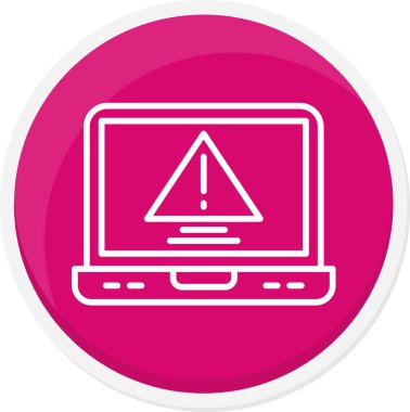 Uyarı. Web simgesi basit illüstrasyon