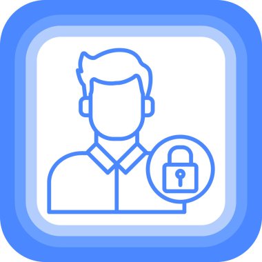 Kilit. Web simgesi basit illüstrasyon