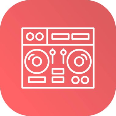 Müzik çalar simgesinin vektör illüstrasyonu