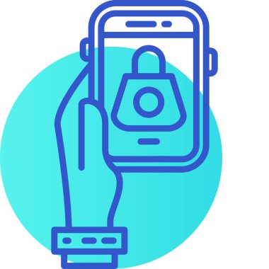 akıllı saat simgesi, modern vektör illüstrasyon tasarımı