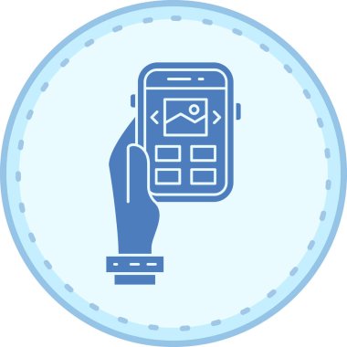 Bozuk para vektör resimli akıllı telefon