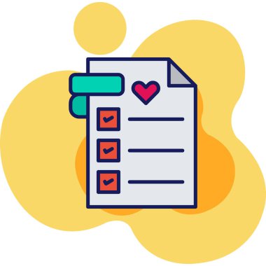 Kontrol listesi. Web simgesi basit illüstrasyon