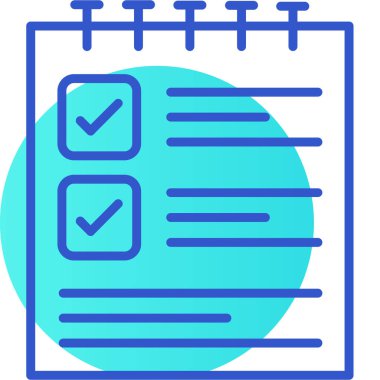 Kontrol listesi simgesi, vektör illüstrasyonu