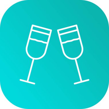 şarap kadehleri ikon vektör illüstrasyonu