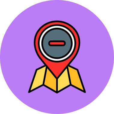 harita konumu ikon vektör illüstrasyonu