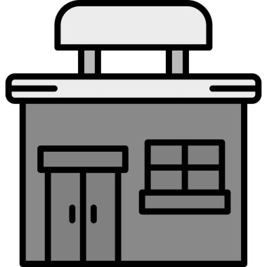 Bir binanın vektör illüstrasyonu