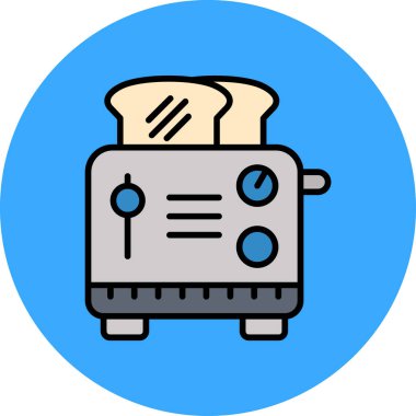 Ekmek. Web simgesi basit illüstrasyon