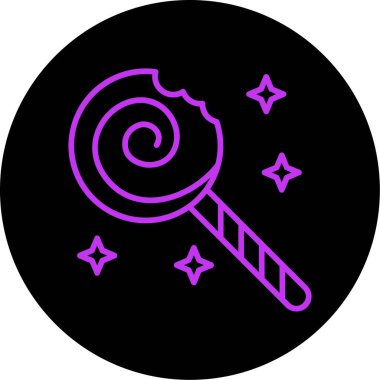 Moda stili izole edilmiş arkaplanda lolipop simgesi