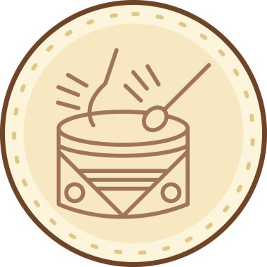 davul simgesi vektör illüstrasyonu