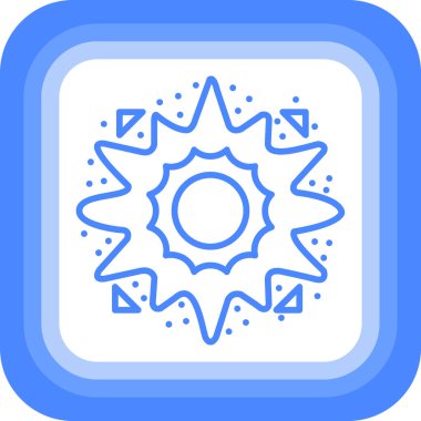 Güneş simgesi, vektör illüstrasyonu basit tasarım