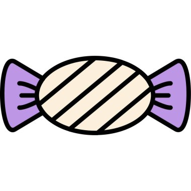 Tatlı cadılar bayramı simgesinin vektör çizimi