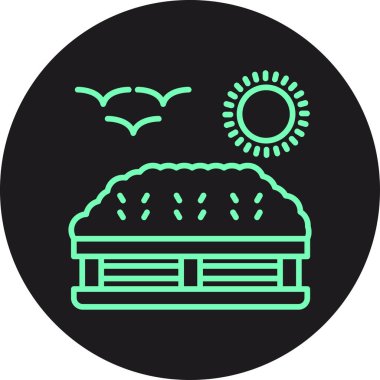 Hamburger ikonu vektör illüstrasyonu