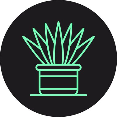 Kaktüs simgesi vektör illüstrasyonu