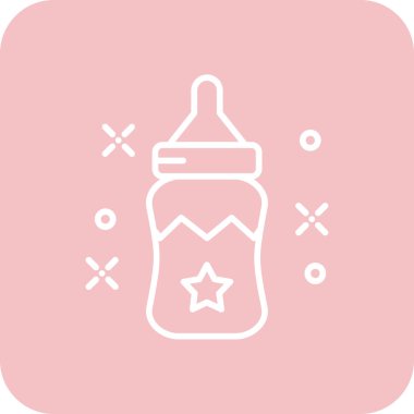 bebek şişe simgesi modaya uygun izole edilmiş arkaplan