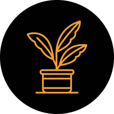 Bir bitki simgesinin vektör illüstrasyonu