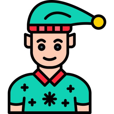 Noel adamı simgesi vektör illüstrasyonu