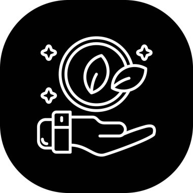 Bir bitki simgesinin vektör illüstrasyonu