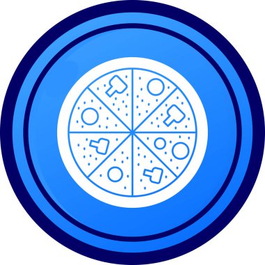 pizza. Web simgesi basit illüstrasyon