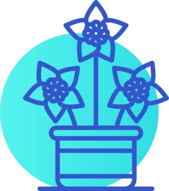 Bitki. Web simgesi basit illüstrasyon